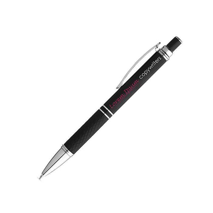 Jewel ballpoint pen with knurled grip