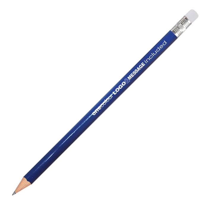 Wooden HB Eraser Pencils - White